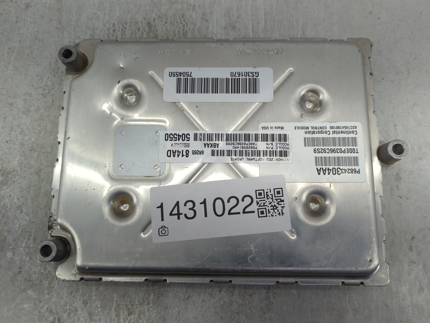 2017 Dodge Ram 1500 PCM Engine Control Computer ECU ECM PCU OEM P/N:P68243304AB Fits Fits 2016 2018 2019 2020 OEM Used Auto 