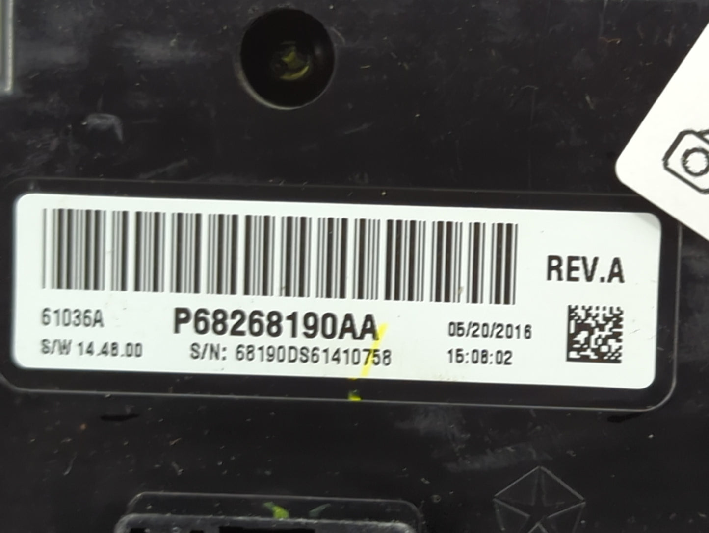 2017 Dodge Ram 1500 Climate Control Module Temperature AC/Heater Replacement P/N:P68268190AA 68190DS61410758 Fits OEM Used A