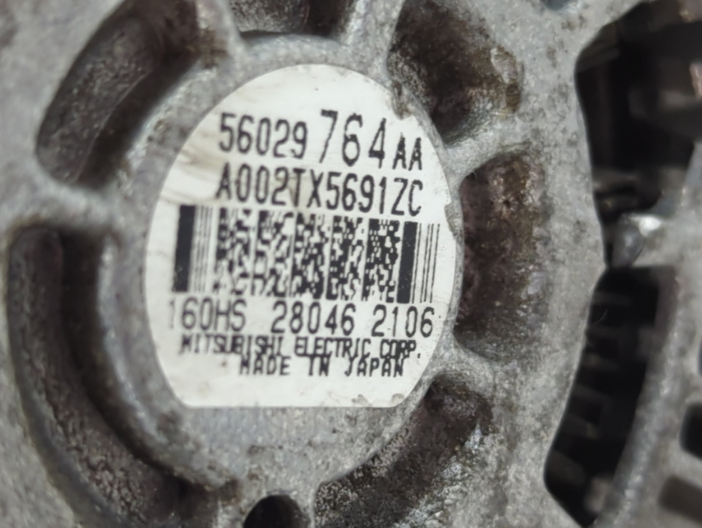 2017 Dodge Ram 1500 Alternator Replacement Generator Charging Assembly Engine OEM P/N:56029-764 AA Fits OEM Used Auto Parts 