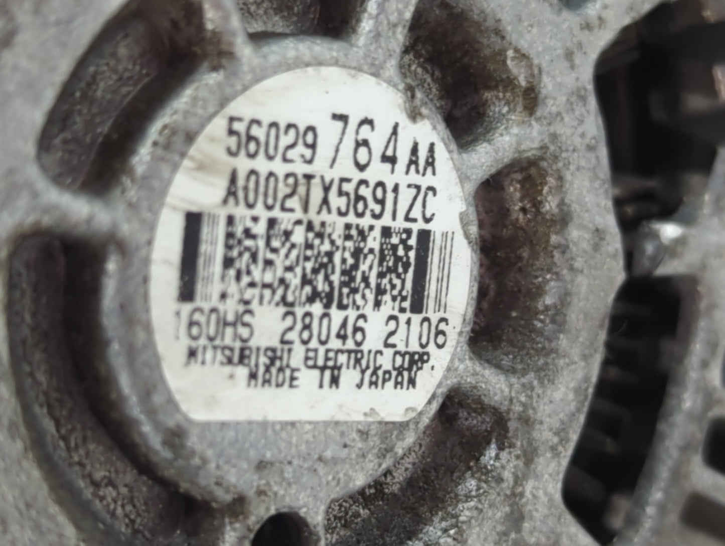 2017 Dodge Ram 1500 Alternator Replacement Generator Charging Assembly Engine OEM P/N:56029-764 AA Fits OEM Used Auto Parts 