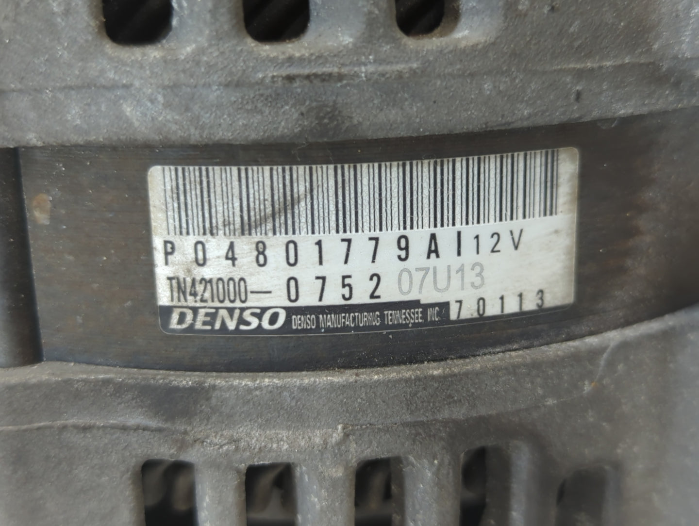 2017 Dodge Ram 1500 Alternator Replacement Generator Charging Assembly Engine OEM P/N:P04801779A1 Fits OEM Used Auto Parts -