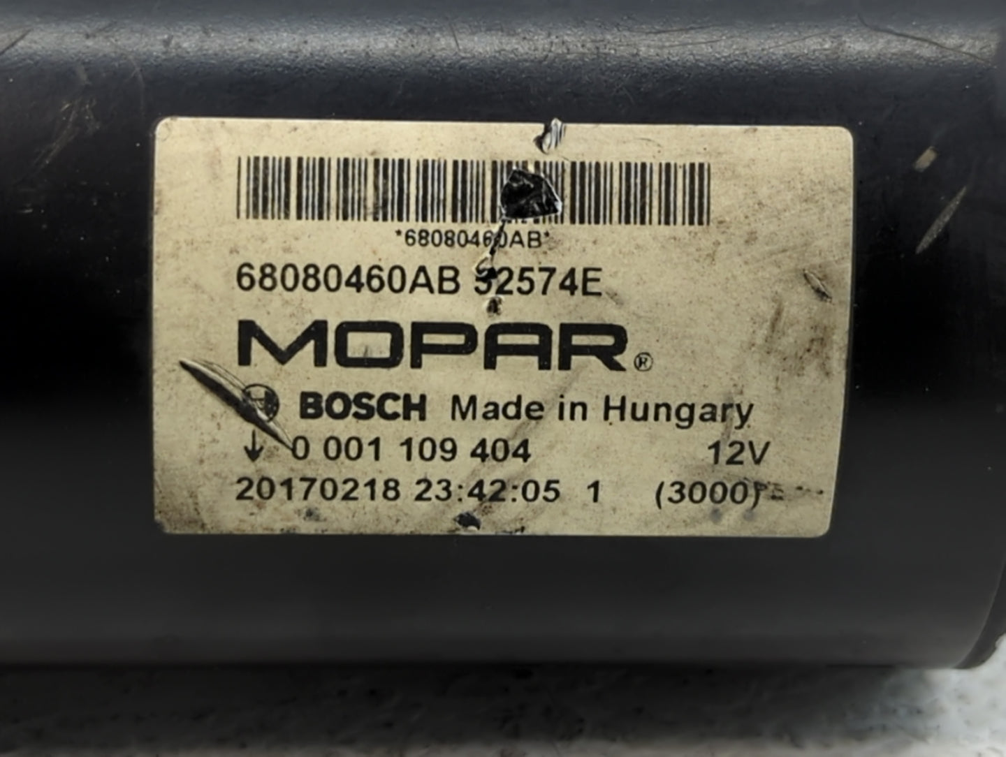 2017 Dodge Ram 1500 Car Starter Motor Solenoid OEM P/N:0 001 109 404 Fits Fits 2014 2015 2016 2018 2020 2021 2022 OEM Used A