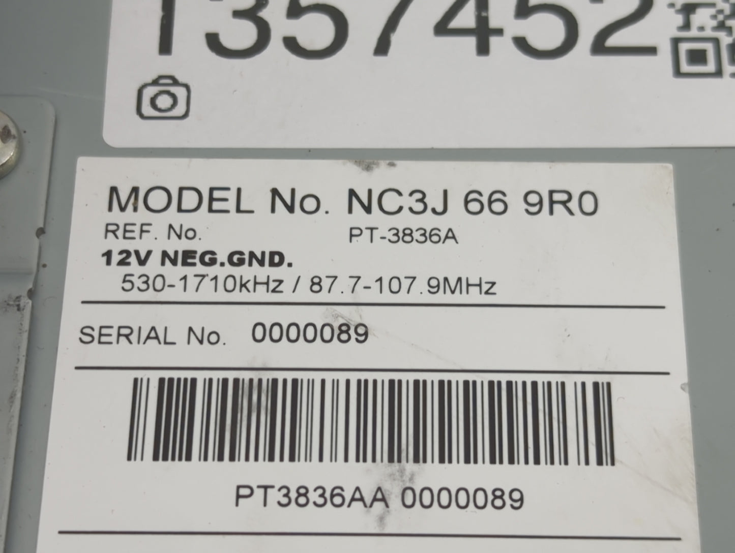 2017 Fiat 124 Spider Radio AM FM Cd Player Receiver Replacement P/N:68314305AA Fits OEM Used Auto Parts - Oemusedautoparts1.