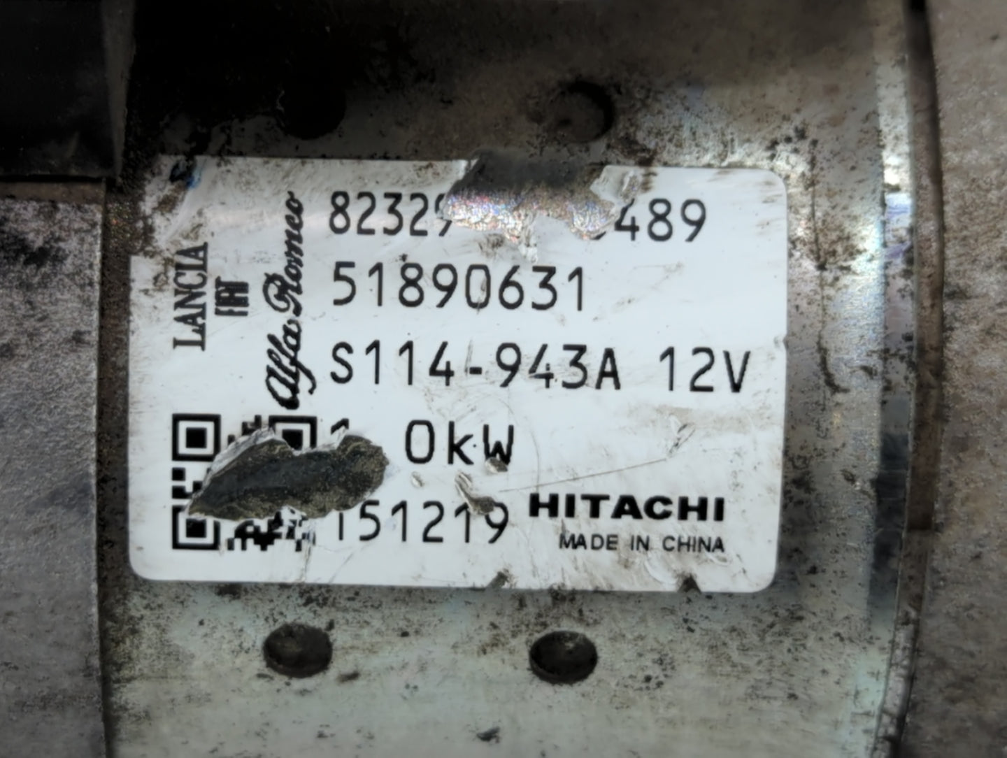 2017 Fiat 124 Spider Car Starter Motor Solenoid OEM P/N:51890631 Fits Fits 2014 2015 2016 2018 OEM Used Auto Parts - Oemused