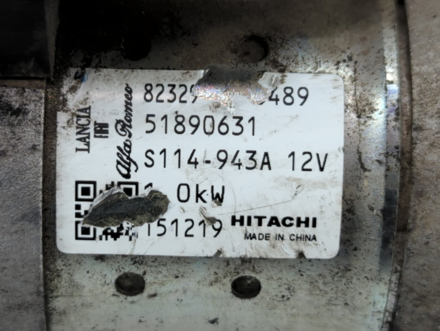 2017 Fiat 124 Spider Car Starter Motor Solenoid OEM P/N:51890631 Fits Fits 2014 2015 2016 2018 OEM Used Auto Parts - Oemused