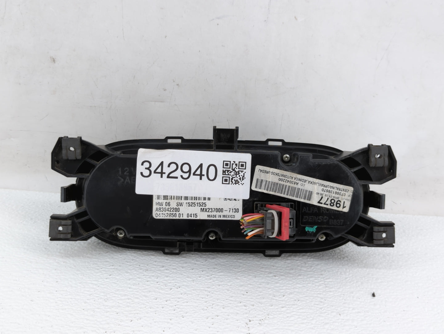 2017 Fiat 500 Climate Control Module Temperature AC/Heater Replacement P/N:735613957 A83030900, 735580634 Fits OEM Used Auto
