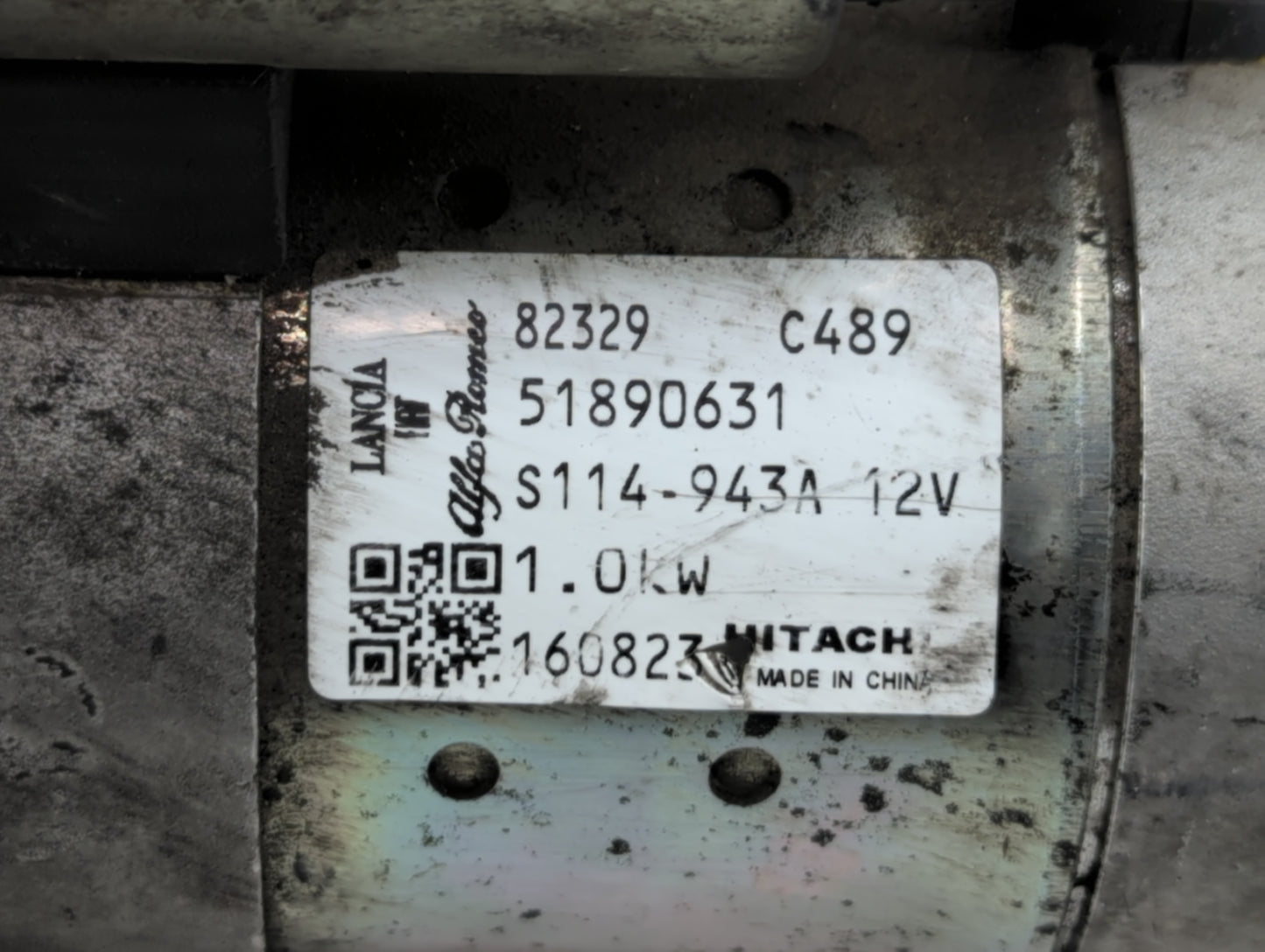 2014-2017 Fiat 500 Car Starter Motor Solenoid OEM P/N:51890631 Fits Fits 2014 2015 2016 2017 2018 OEM Used Auto Parts - Oemu