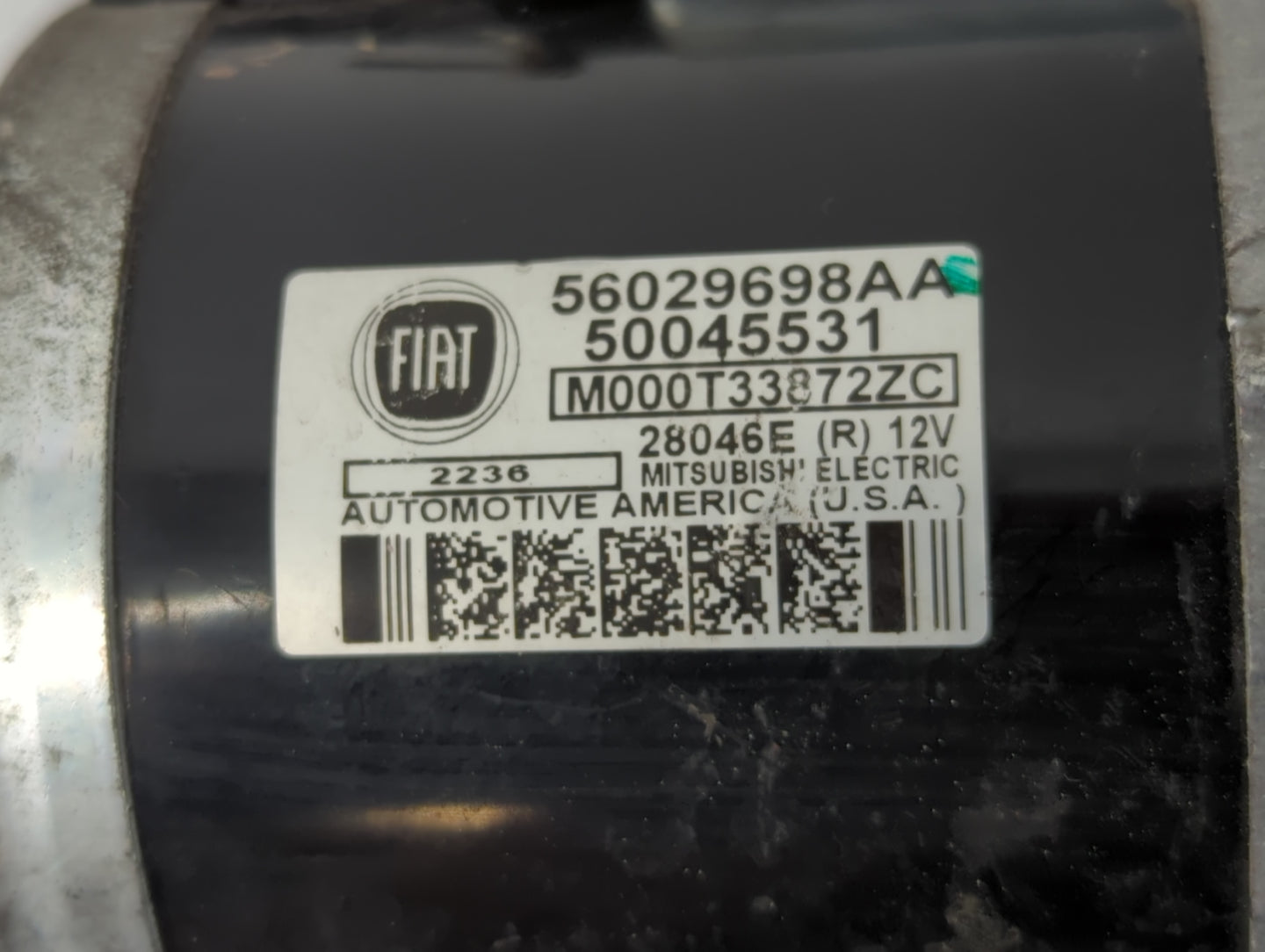 2012-2017 Fiat 500 Car Starter Motor Solenoid OEM P/N:50045531 56029698AA Fits Fits 2012 2013 2014 2015 2016 2017 OEM Used A