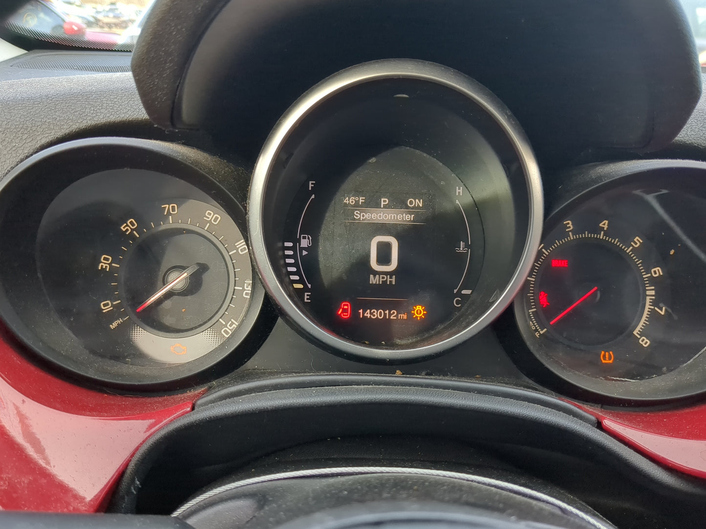 2017 Fiat 500x Instrument Cluster Speedometer Gauges Miles:143K Fits OEM Used Auto Parts - Oemusedautoparts1.com