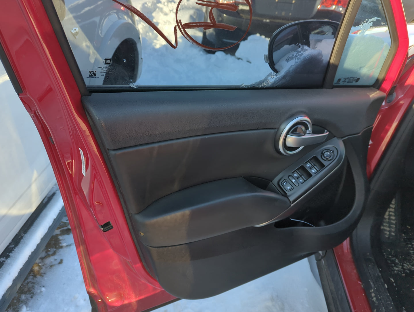 2017 Fiat 500x Front Left Driver Interior Door Panel Trim - Oemusedautoparts1.com