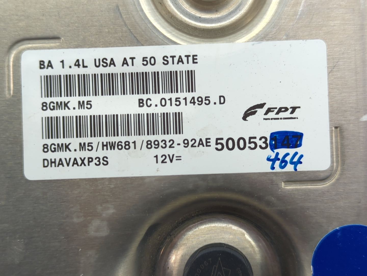 2017 Fiat-Lancia 124 Spider PCM Engine Control Computer ECU ECM PCU OEM P/N:BC.0151495.D 8GMK.M5, 8932-92AE, 50053147 Fits O