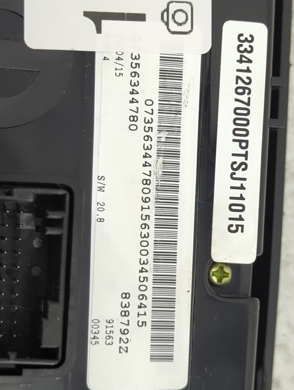 2017 Fiat-Lancia Fiat 500 Climate Control Module Temperature AC/Heater Replacement P/N:07356344780 8387922 Fits OEM Used Aut