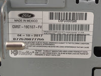 2017-2018 Ford C-Max Radio AM FM Cd Player Receiver Replacement P/N:CM5T-19C107-FV C6FU000596 Fits Fits 2017 2018 OEM Used A