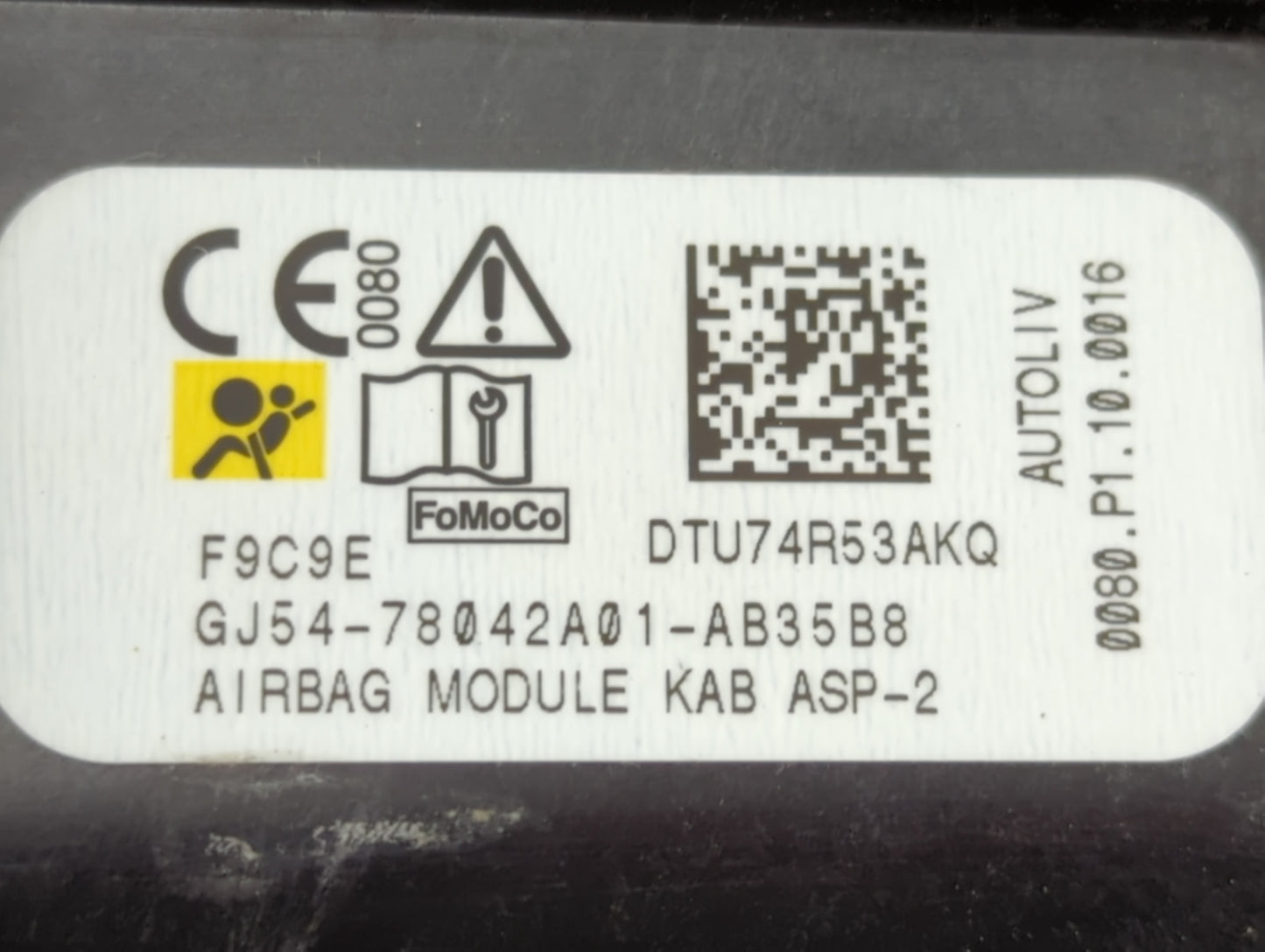 2015-2018 Ford C-max Air Bag Passenger Right Dashboard Oem - Oemusedautoparts1.com
