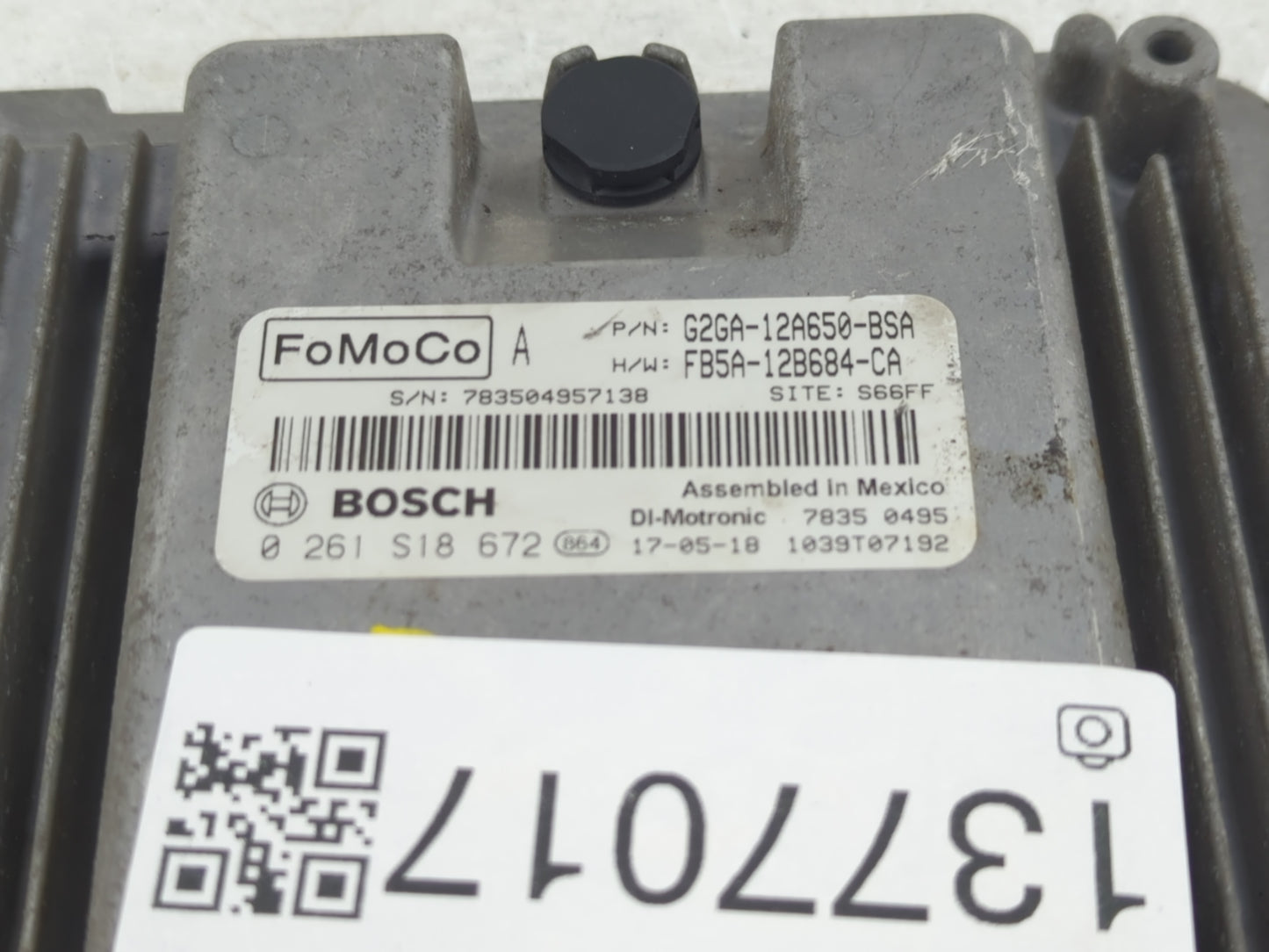 2015-2018 Ford Edge PCM Engine Control Computer ECU ECM PCU OEM P/N:G2GA-12A650-BSA 0 261 S18 672 Fits OEM Used Auto Parts -