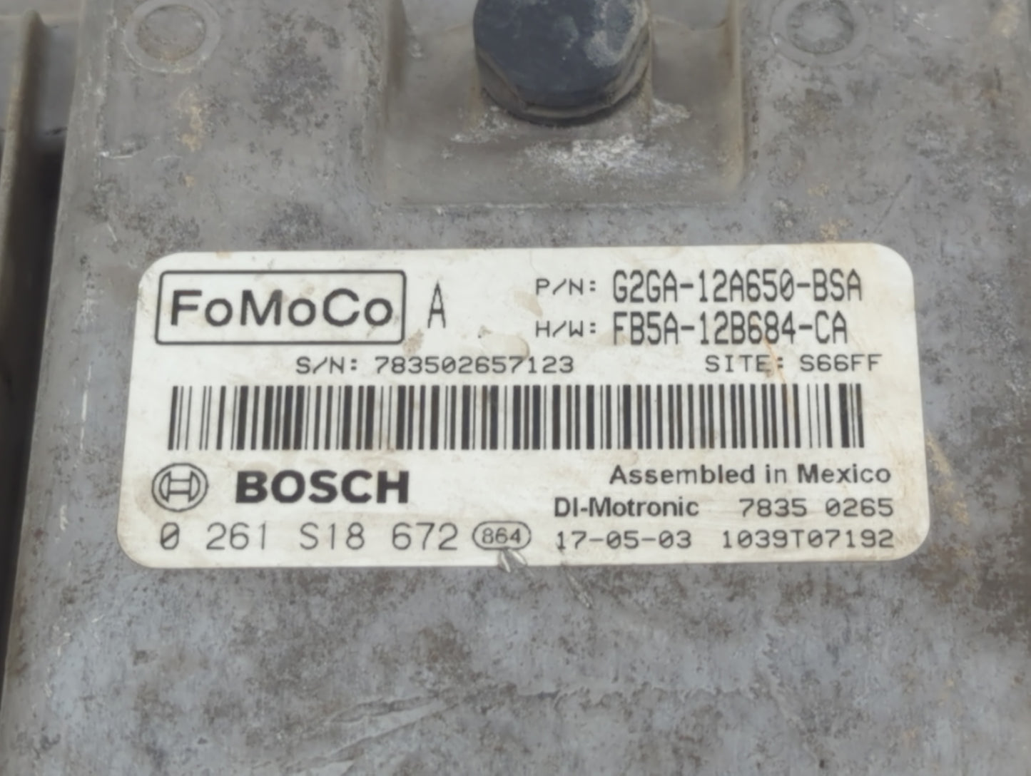 2015-2018 Ford Edge PCM Engine Control Computer ECU ECM PCU OEM P/N:G2GA-12A650-BSA 0 261 S18 672 Fits OEM Used Auto Parts -