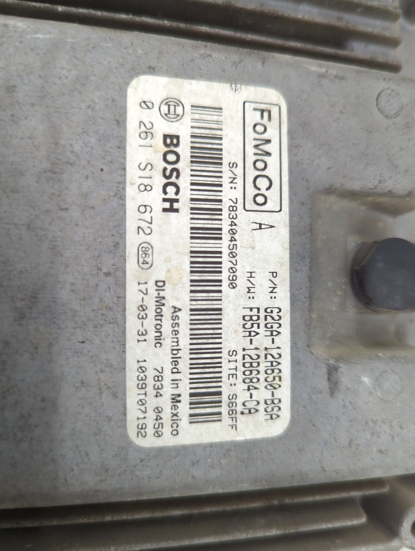 2015-2018 Ford Edge PCM Engine Control Computer ECU ECM PCU OEM P/N:G2GA-12A650-BSA FB5A-12B684-CA Fits OEM Used Auto Parts 