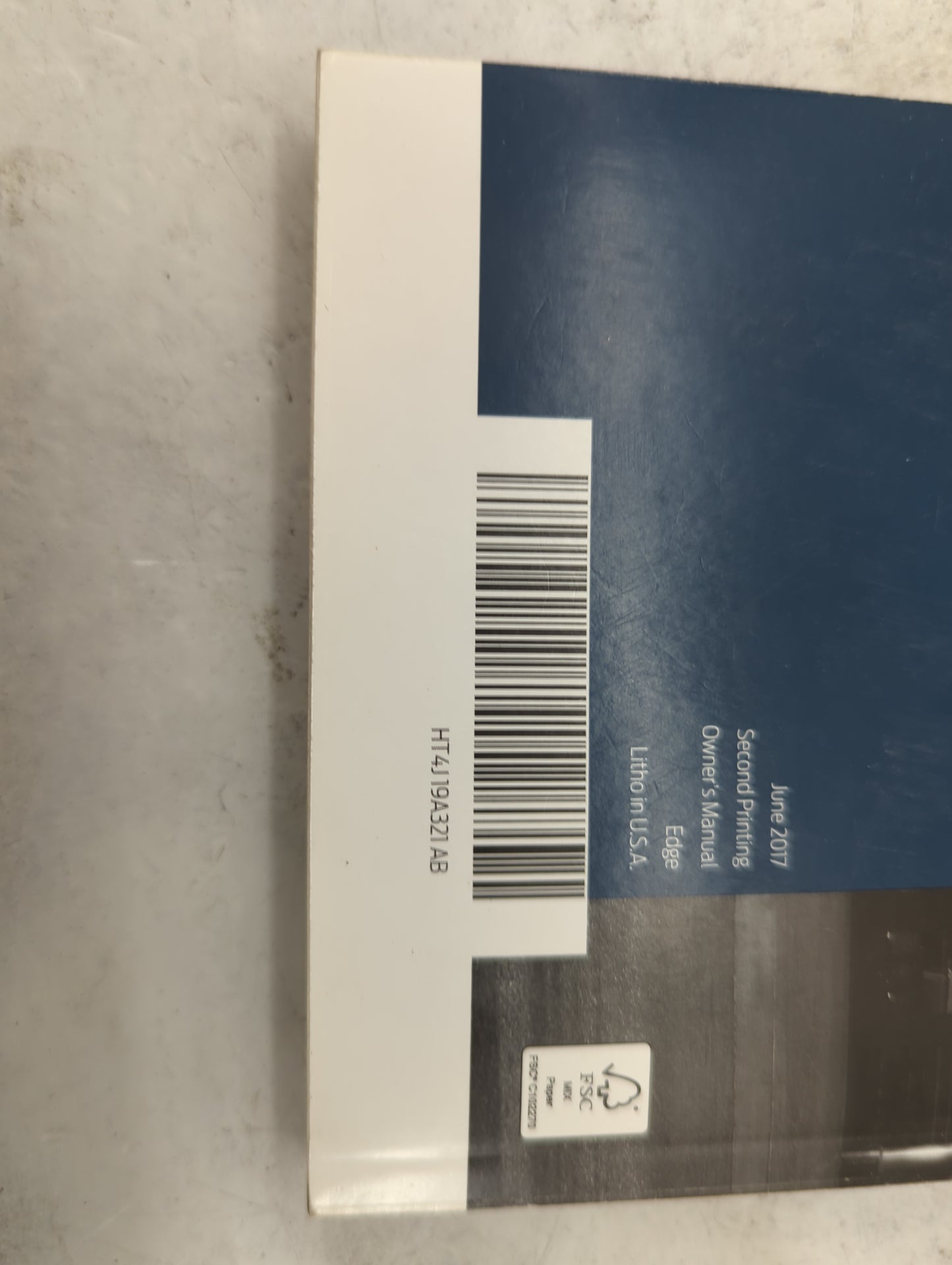 2017 Ford Edge Owners Manual Book Guide P/N:HT4J19A321AB HW7J19T201CA OEM Used Auto Parts - Oemusedautoparts1.com