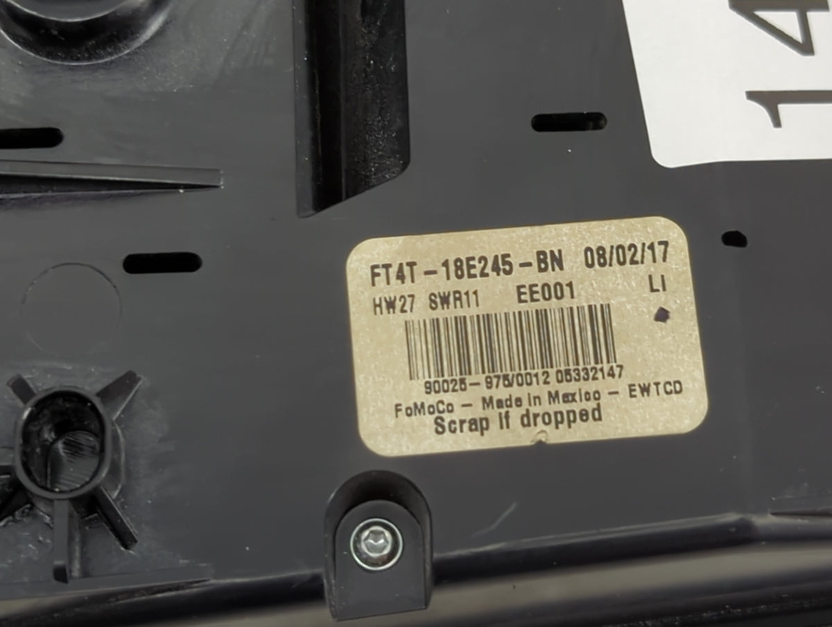 2017 Ford Edge Climate Control Module Temperature AC/Heater Replacement P/N:FT4T-18E245-BN Fits OEM Used Auto Parts - Oemuse