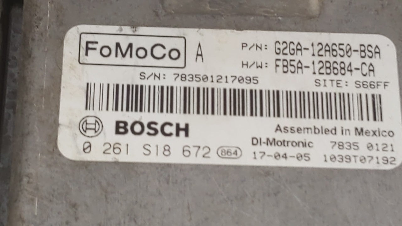 2015-2018 Ford Edge PCM Engine Control Computer ECU ECM PCU OEM P/N:GB5A-12A650-YA F2GA-12A650-AAE Fits OEM Used Auto Parts 