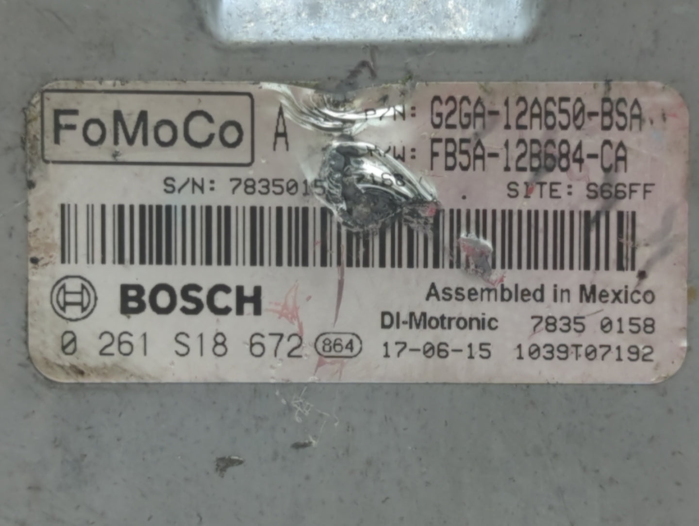 2015-2018 Ford Edge PCM Engine Control Computer ECU ECM PCU OEM P/N:FB5A-12A684-CA G2GA-12A650-BSA Fits OEM Used Auto Parts 