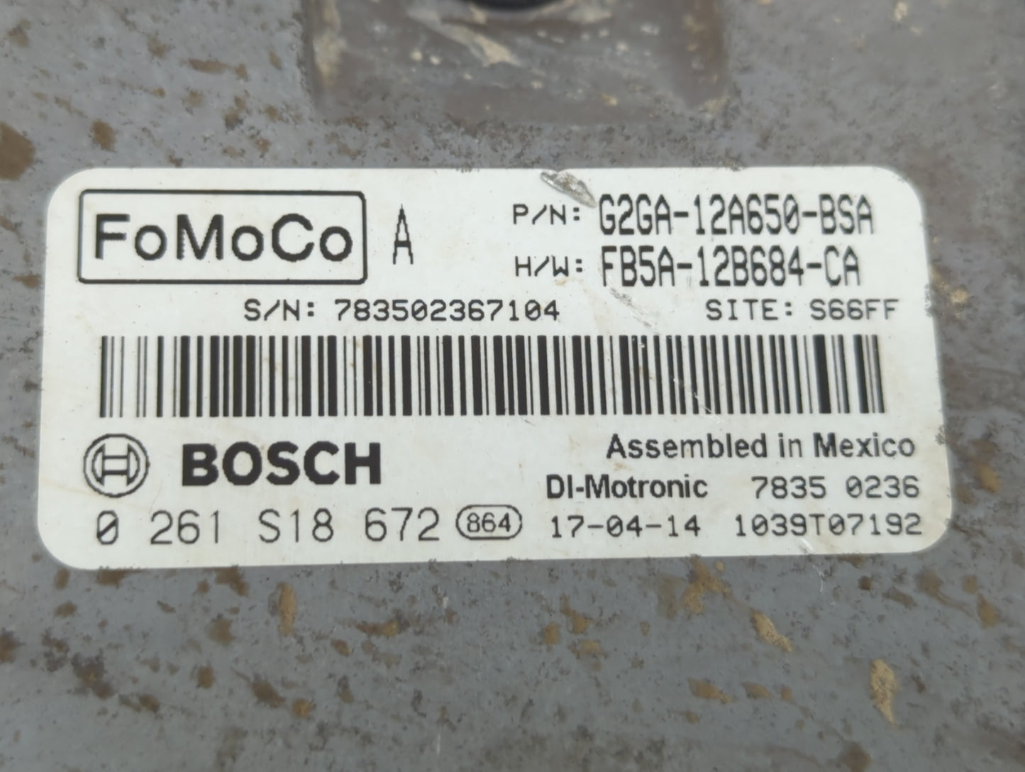 2015-2018 Ford Edge PCM Engine Control Computer ECU ECM PCU OEM P/N:FB5A-12B684-CA G2GA-12A650-BSA Fits OEM Used Auto Parts 