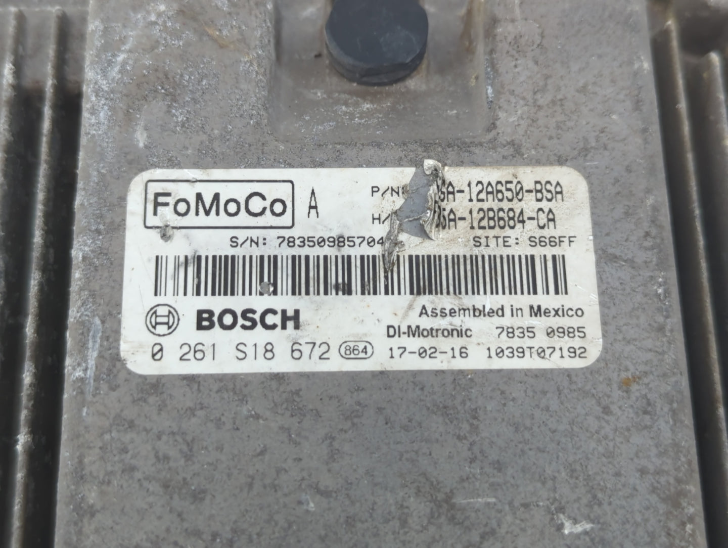 2015-2018 Ford Edge PCM Engine Control Computer ECU ECM PCU OEM P/N:FB5A-12A650-BSA Fits Fits 2015 2016 2017 2018 2019 OEM U