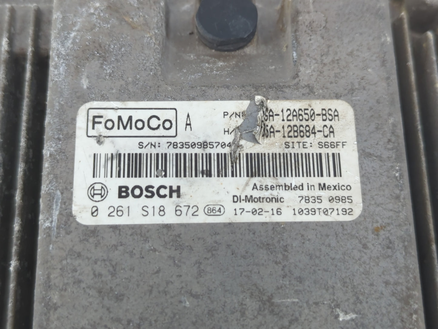2015-2018 Ford Edge PCM Engine Control Computer ECU ECM PCU OEM P/N:FB5A-12A650-BSA Fits Fits 2015 2016 2017 2018 2019 OEM U
