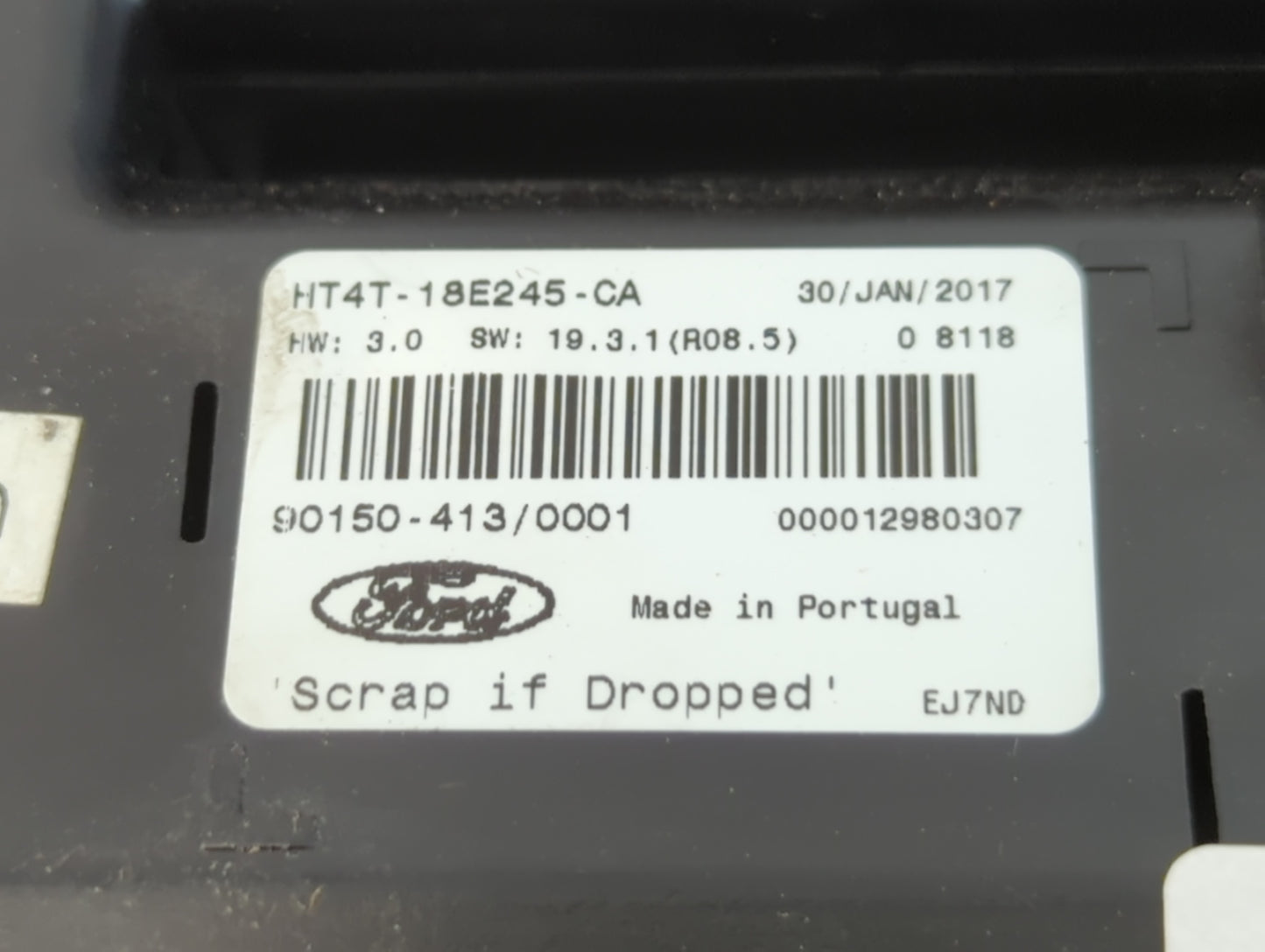 2017-2018 Ford Edge Radio AM FM Cd Player Receiver Replacement P/N:HT4T-18E245-CA Fits Fits 2017 2018 OEM Used Auto Parts - 