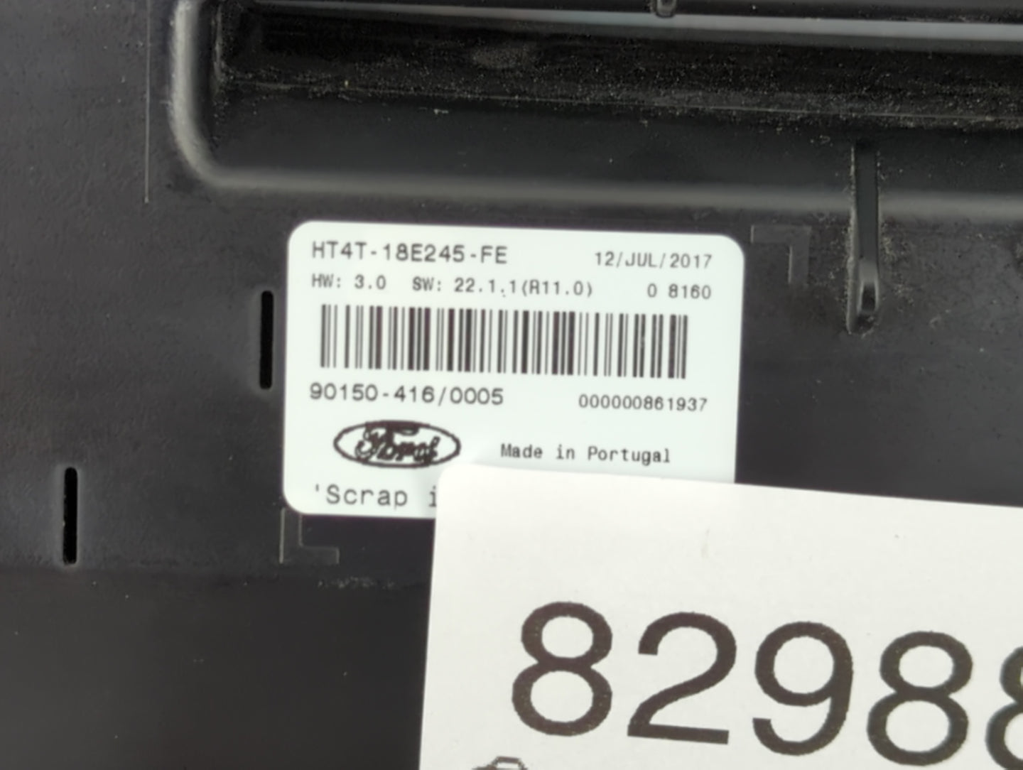 2017-2018 Ford Edge Radio AM FM Cd Player Receiver Replacement P/N:HT4T-18E245-FE HT4T-18E245-FA Fits Fits 2017 2018 OEM Use