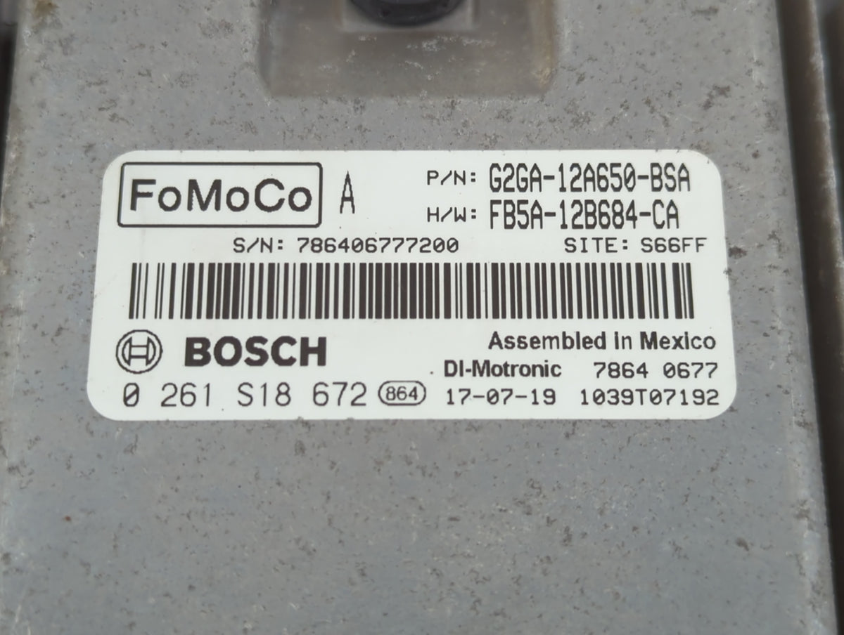 2015-2018 Ford Edge PCM Engine Control Computer ECU ECM PCU OEM P/N:G2GA-12A650-BSA FB5A-12B684-CA Fits OEM Used Auto Parts 