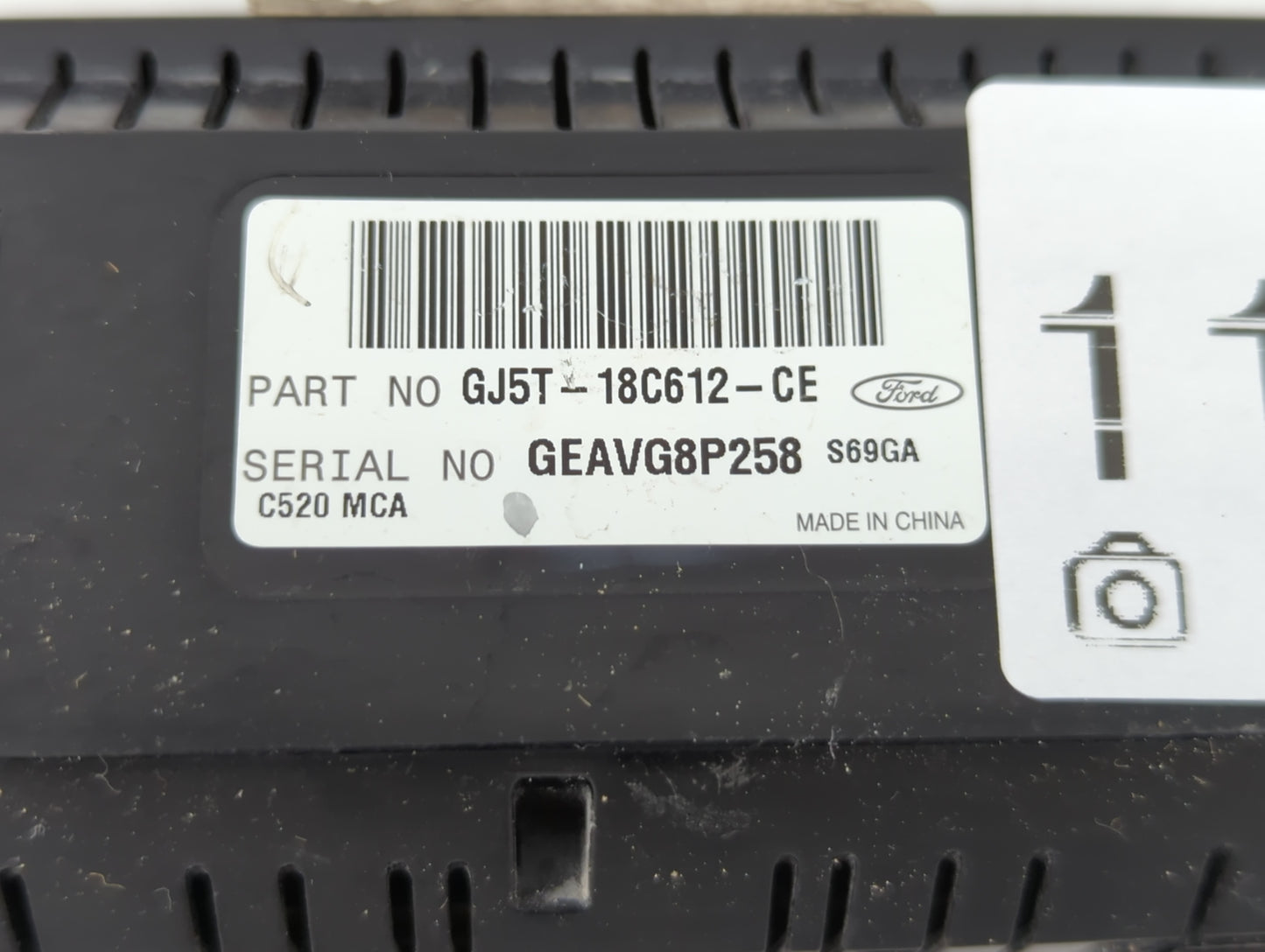 2017-2019 Ford Escape Climate Control Module Temperature AC/Heater Replacement P/N:GJ5T-18C612-CE Fits Fits 2017 2018 2019 O