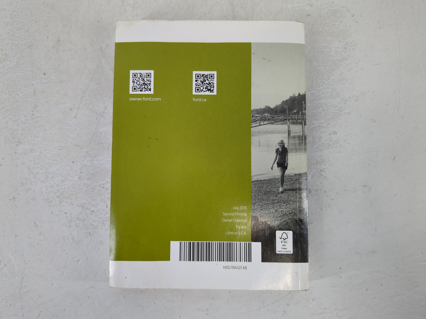2017 Ford Escape Owners Manual Book Guide P/N:HJ5J 19A321 AB OEM Used Auto Parts - Oemusedautoparts1.com