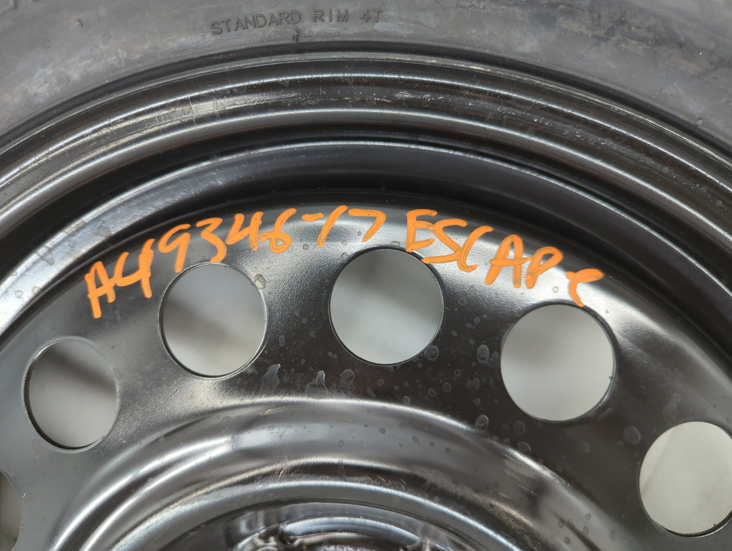 2013-2019 Ford Escape Spare Donut Tire Wheel Rim Oem - Oemusedautoparts1.com
