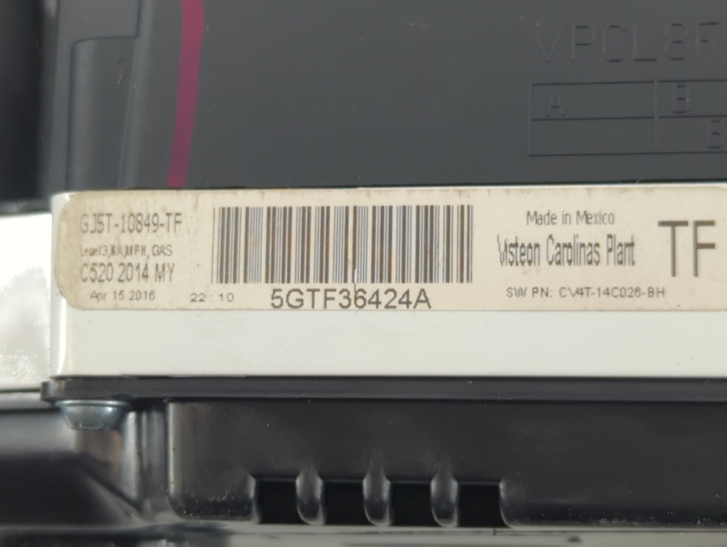 2017 Ford Escape Instrument Cluster Speedometer Gauges P/N:GJ5T-10849-TF Fits OEM Used Auto Parts - Oemusedautoparts1.com