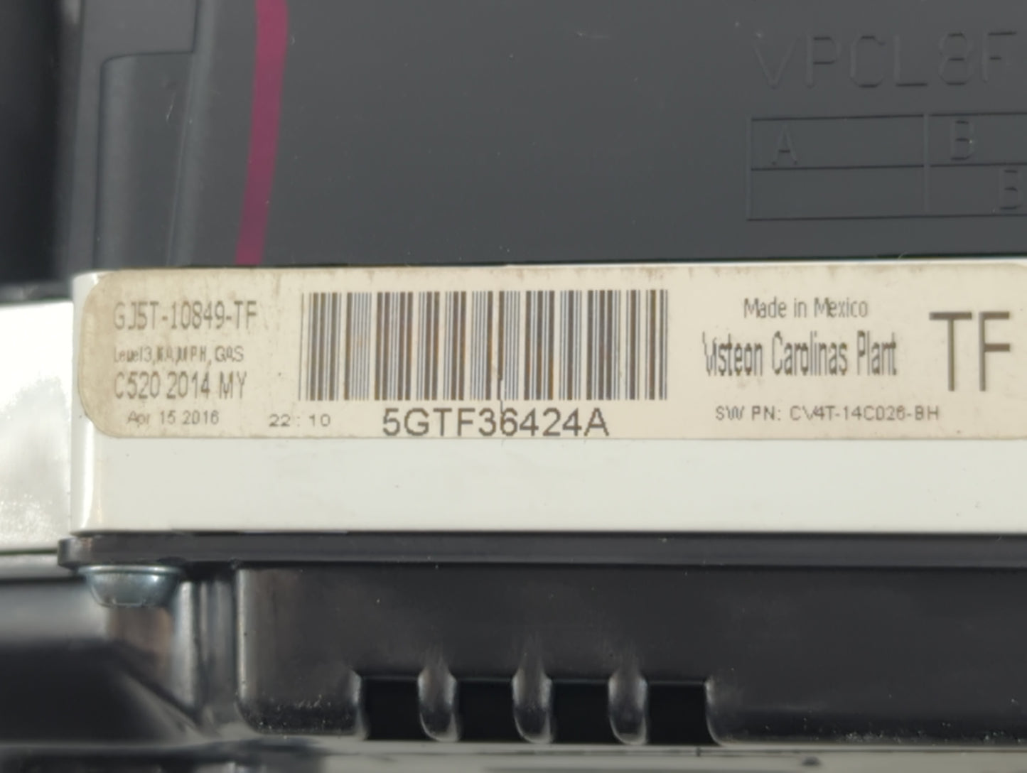 2017 Ford Escape Instrument Cluster Speedometer Gauges P/N:GJ5T-10849-TF Fits OEM Used Auto Parts - Oemusedautoparts1.com