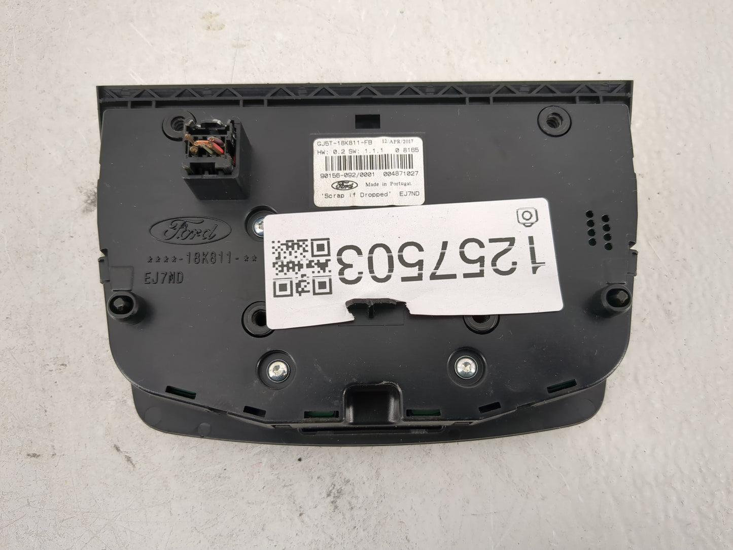 2017-2019 Ford Escape Radio AM FM Cd Player Receiver Replacement P/N:GJ5T-18K811-FB CJ54-18835-CCW Fits Fits 2017 2018 2019 