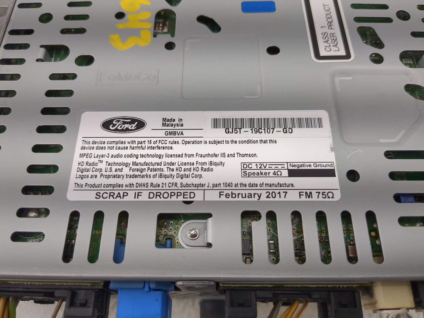 2017 Ford Escape Radio AM FM Cd Player Receiver Replacement P/N:GJ5T-19C107-GD Fits OEM Used Auto Parts - Oemusedautoparts1.