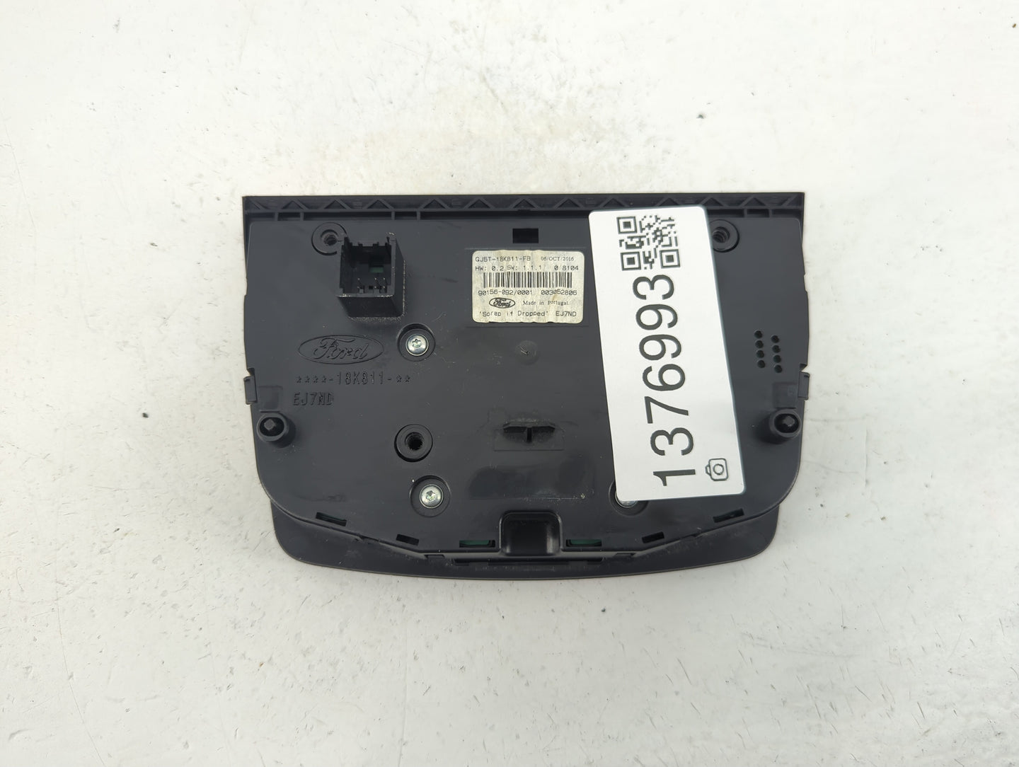2017 Ford Escape Climate Control Module Temperature AC/Heater Replacement P/N:GJ5T-18K811-FB Fits OEM Used Auto Parts - Oemu