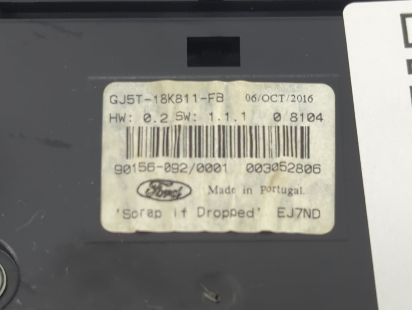 2017 Ford Escape Climate Control Module Temperature AC/Heater Replacement P/N:GJ5T-18K811-FB Fits OEM Used Auto Parts - Oemu