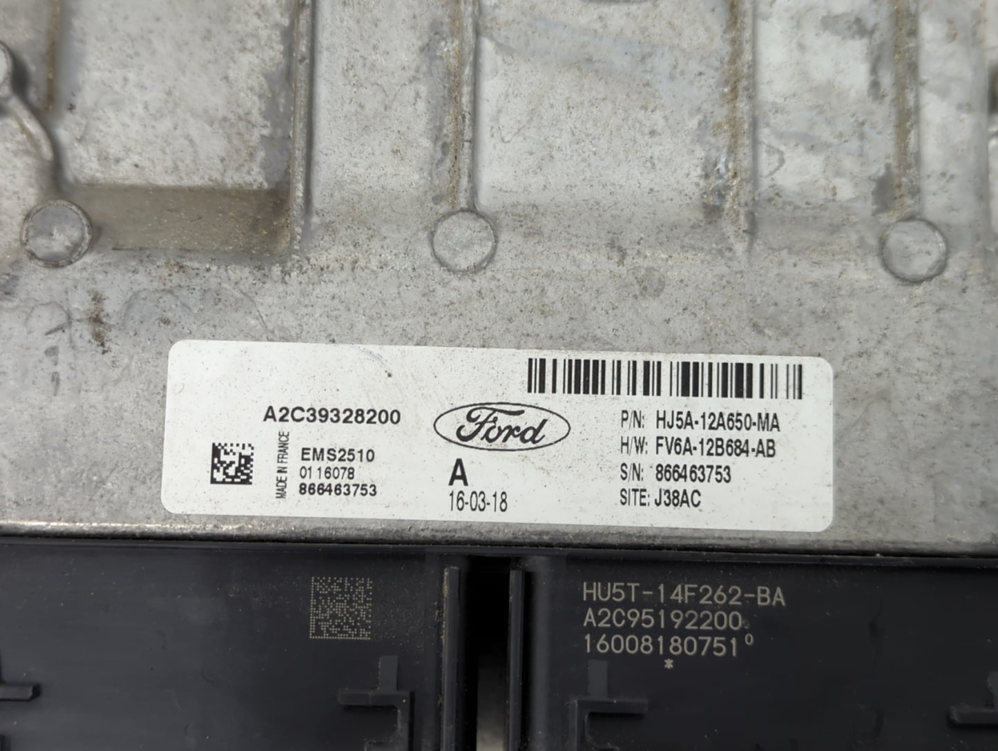 2017-2019 Ford Escape PCM Engine Control Computer ECU ECM PCU OEM P/N:HU5T-14F262-BA HJ5A-12A650-MA Fits Fits 2017 2018 2019