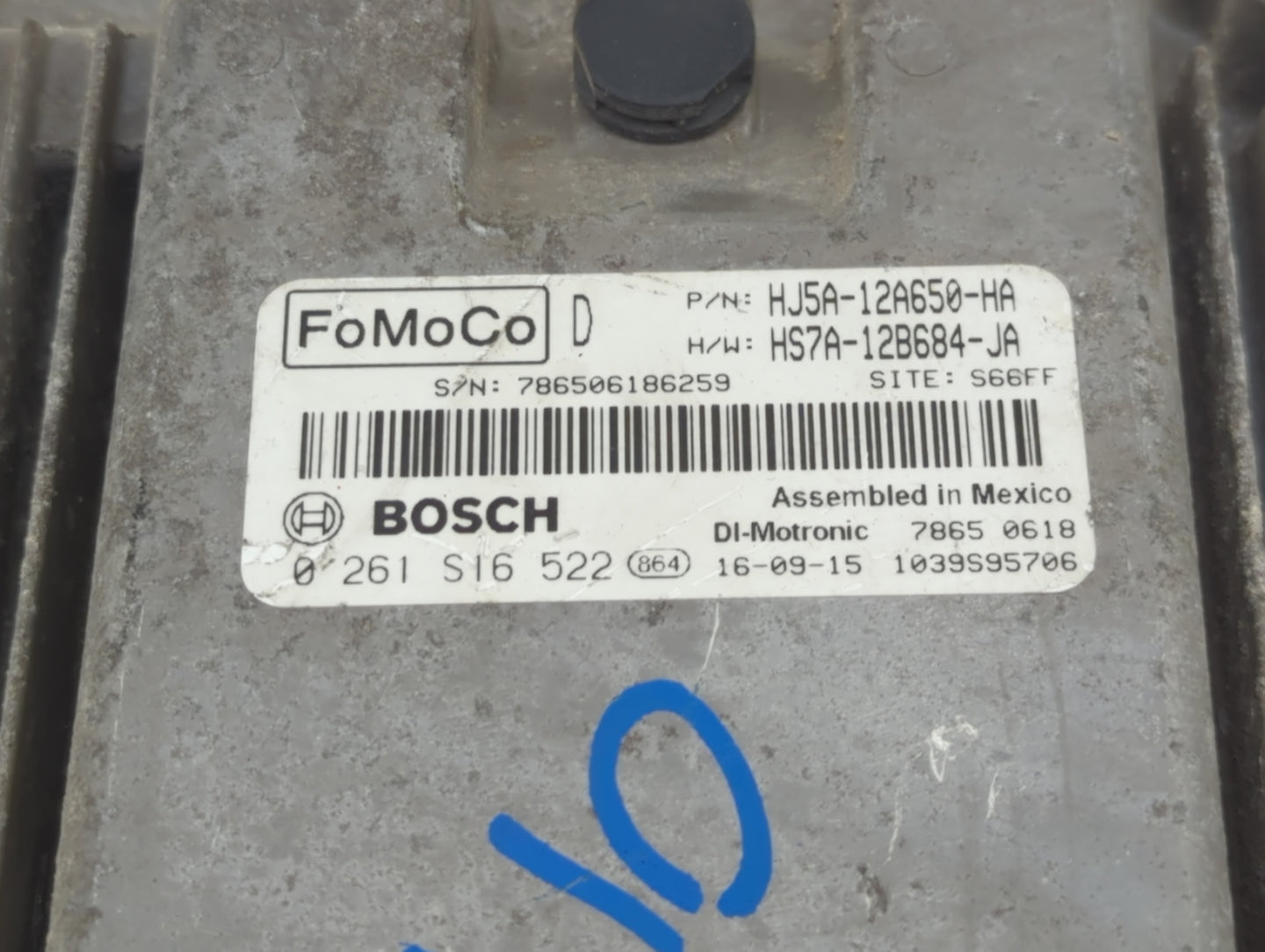 2017 Ford Escape PCM Engine Control Computer ECU ECM PCU OEM P/N:HJ5A-12A650-HA 0 261 S16 522 Fits Fits 2018 2019 2020 OEM U