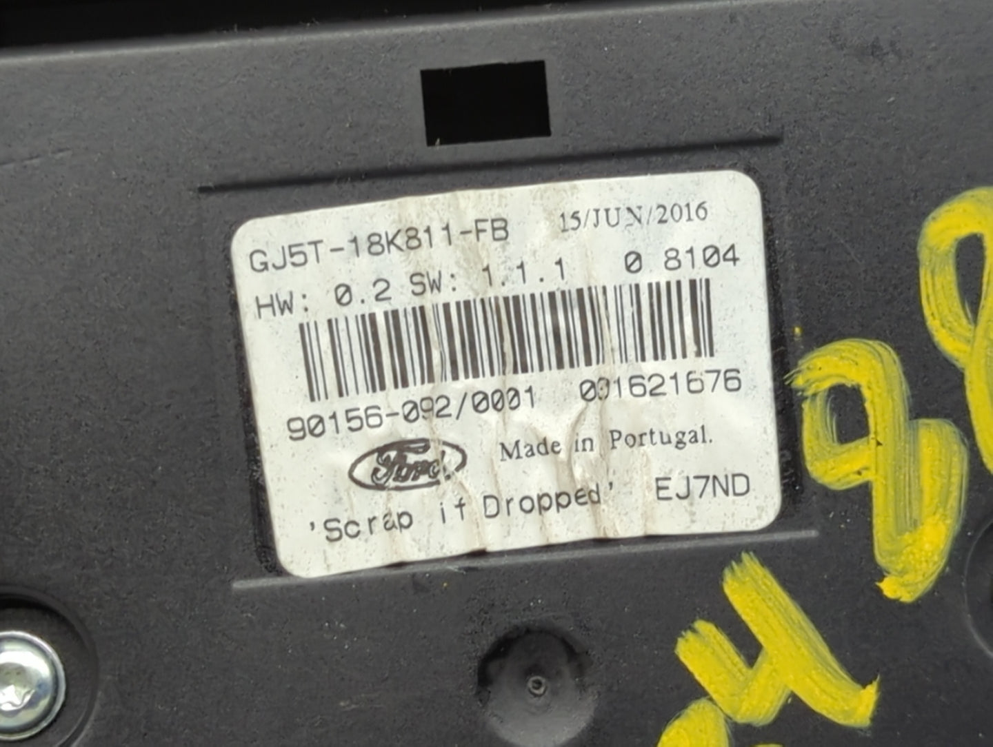 2017-2019 Ford Escape Radio AM FM Cd Player Receiver Replacement P/N:GJ5T-18K811-FB Fits Fits 2017 2018 2019 OEM Used Auto P