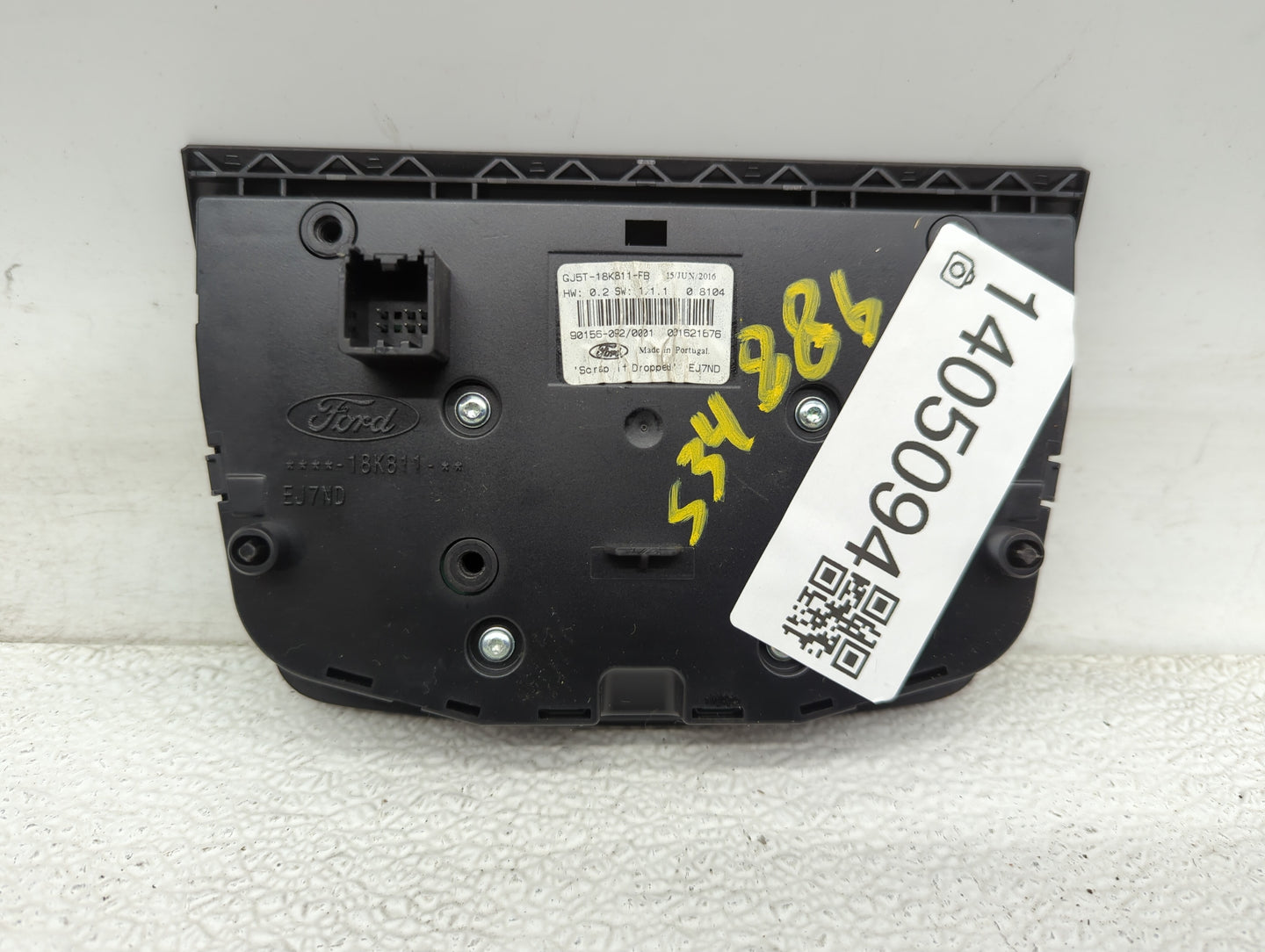 2017-2019 Ford Escape Radio AM FM Cd Player Receiver Replacement P/N:GJ5T-18K811-FB Fits Fits 2017 2018 2019 OEM Used Auto P