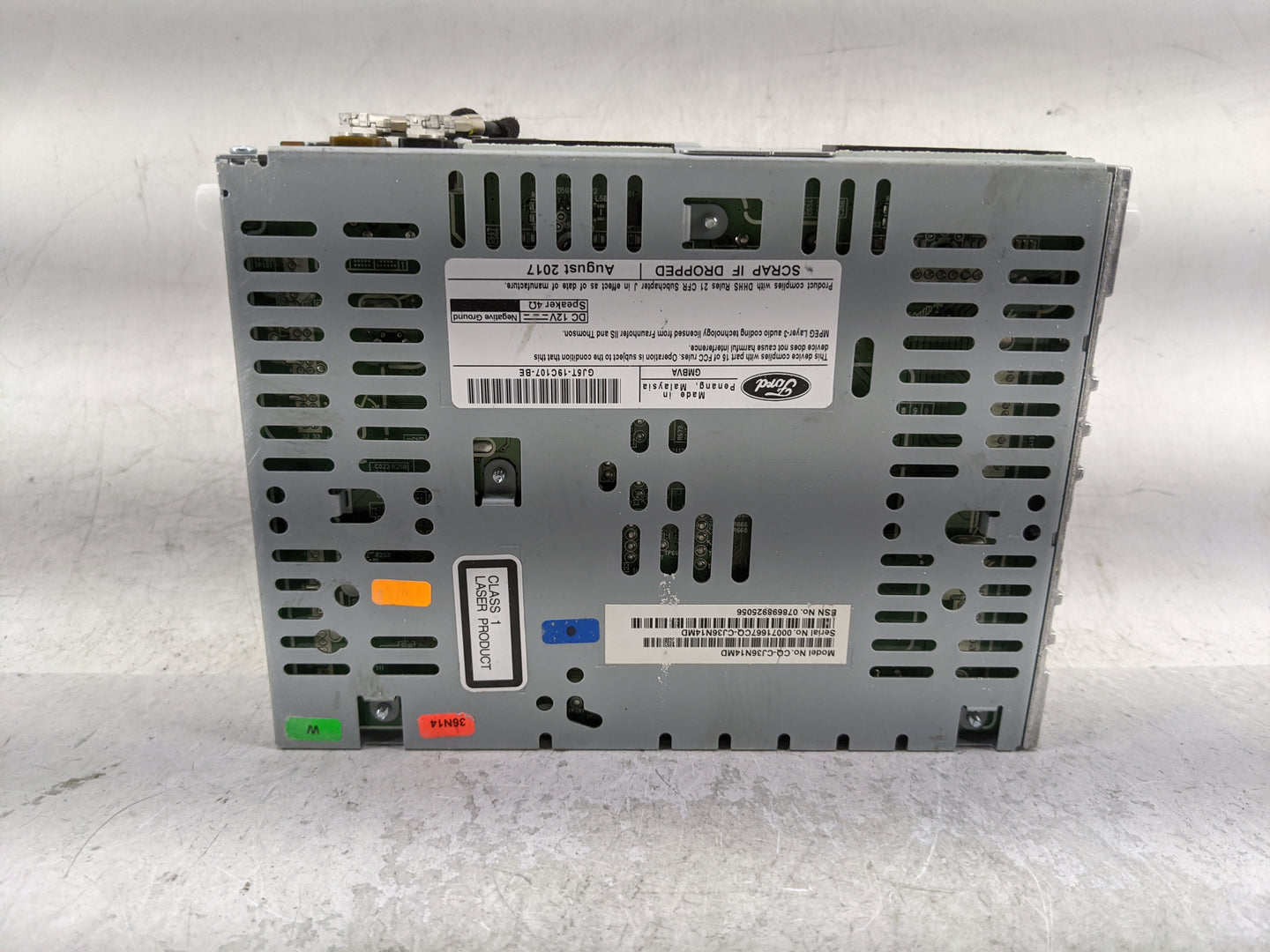 2015-2019 Ford Escape Radio AM FM Cd Player Receiver Replacement P/N:GJ5T-19C107-DC Fits Fits 2015 2016 2017 2018 2019 OEM U