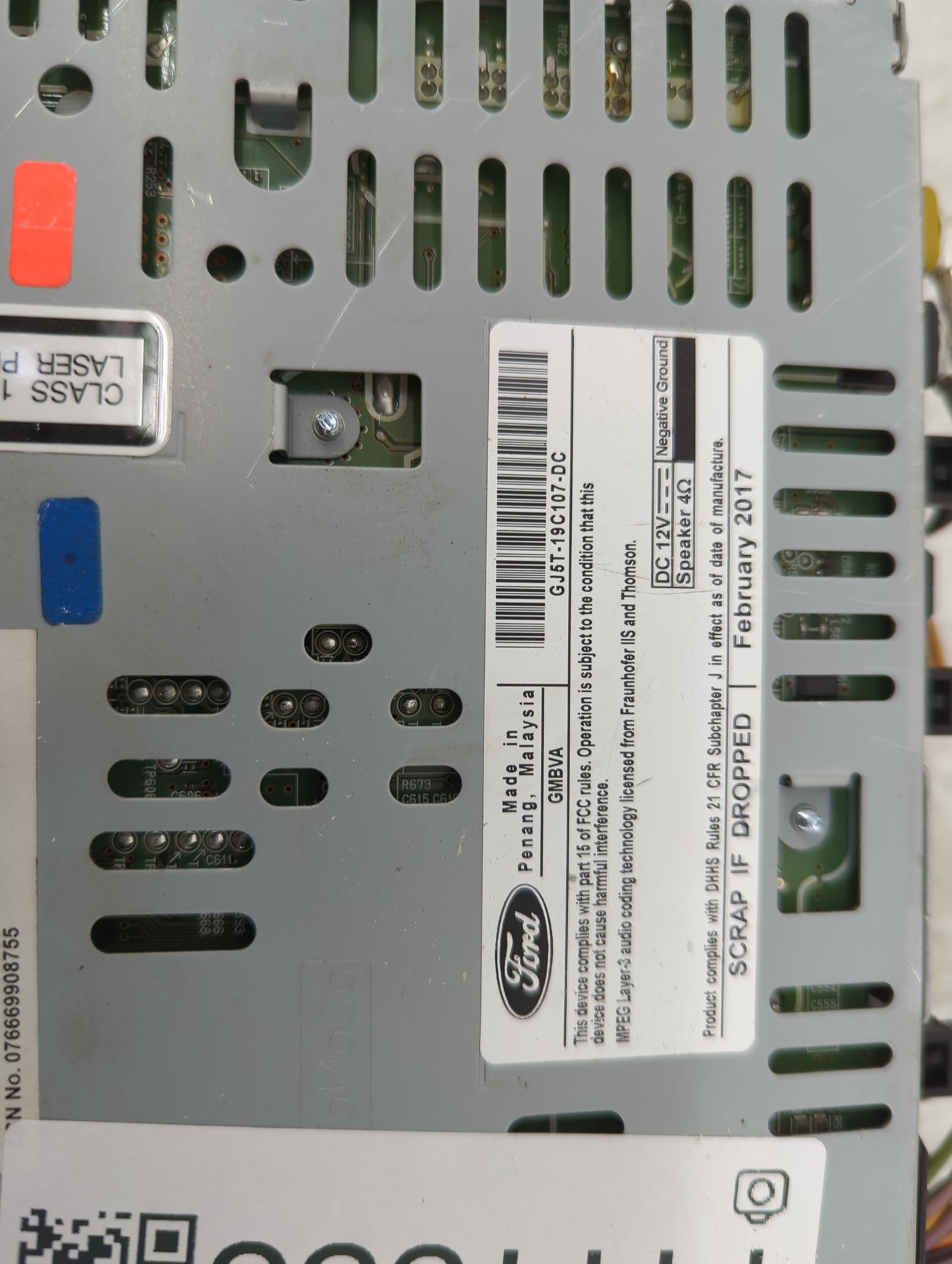 2015-2019 Ford Escape Radio AM FM Cd Player Receiver Replacement P/N:GJ5T-19C107-DC Fits Fits 2015 2016 2017 2018 2019 OEM U