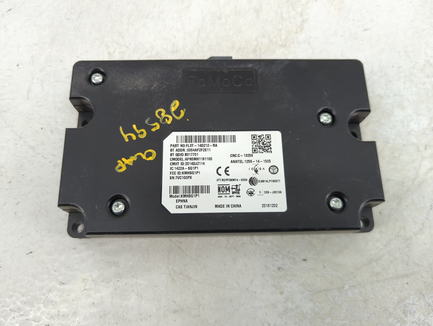 2017 Ford Escape Bluetooth Phone Communication Control Module Ccm Oem - Oemusedautoparts1.com