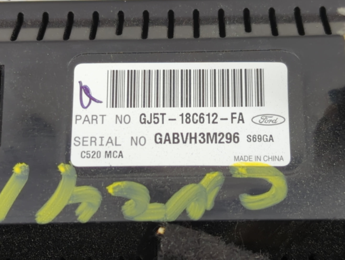 2017 Ford Escape Climate Control Module Temperature AC/Heater Replacement P/N:GJ5T-18C612-FA Fits OEM Used Auto Parts - Oemu