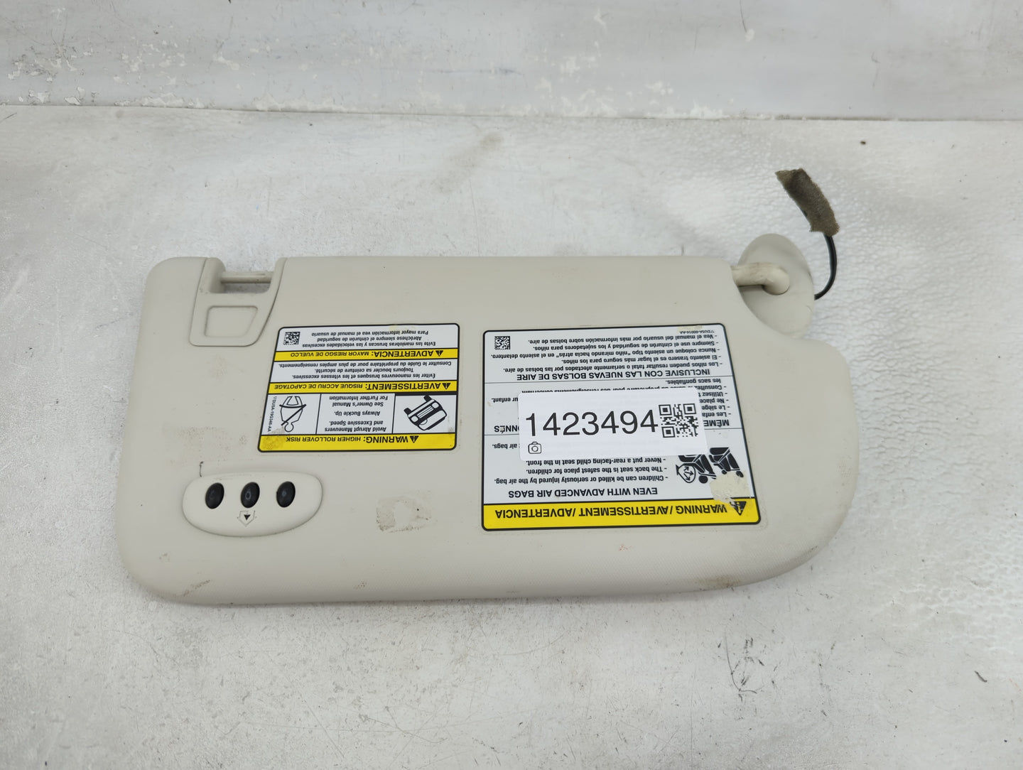 2013-2019 Ford Escape Sun Visor Shade Replacement Driver Left Mirror Fits Fits 2013 2014 2015 2016 2017 2018 2019 OEM Used A
