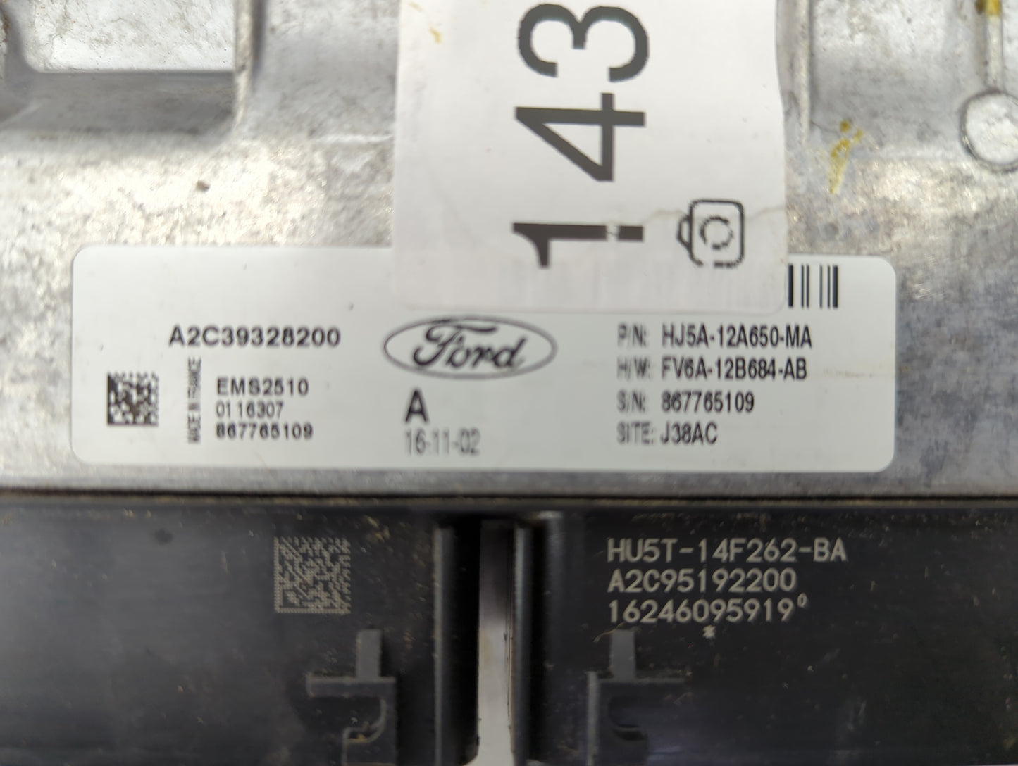 2017-2019 Ford Escape PCM Engine Control Computer ECU ECM PCU OEM P/N:HJ5A-12A650-MA FV6A-12B684-AB Fits Fits 2017 2018 2019
